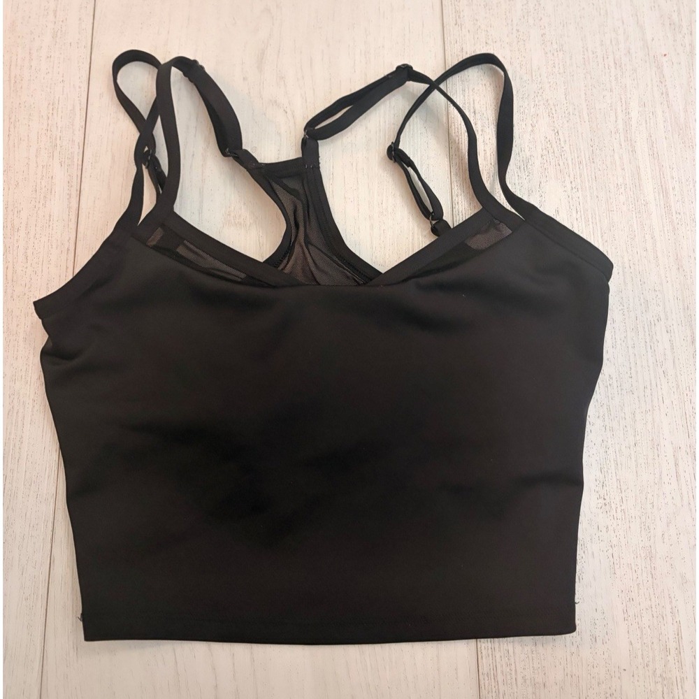 Alo Crop Top Sz XS Black Mesh